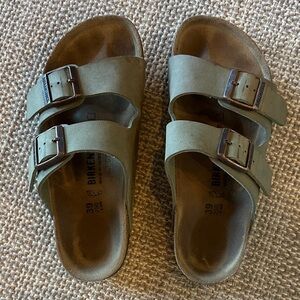 Birkenstock Two Buckle Sandals - Earthy Green Size 39, or Women’s 8.